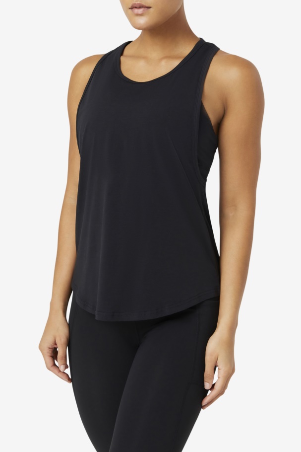 Fi-Lux Long Tank Top Fila UK Black