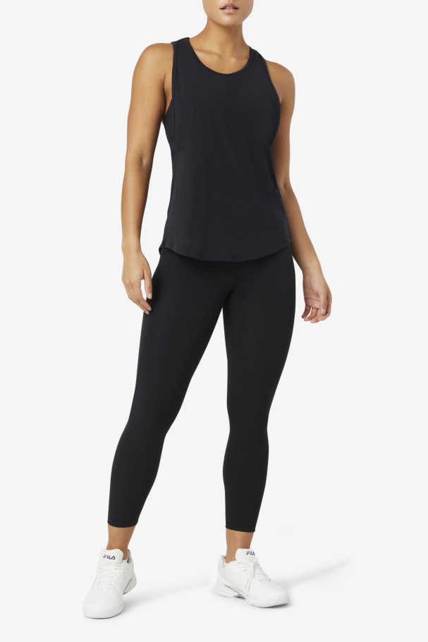 Fi-Lux Long Tank Top Fila UK Black