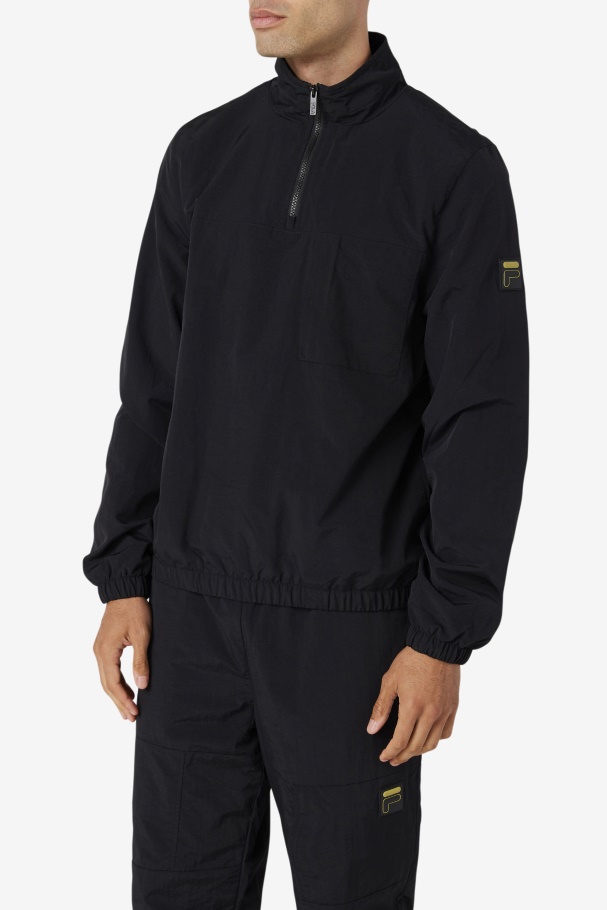 Magnus 1/4 Zip Track Jacket Black Fila UK