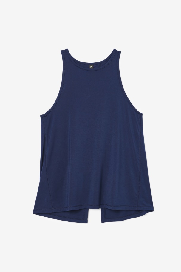 Fila UK Navy Fi-Lux Open Back Tank Top