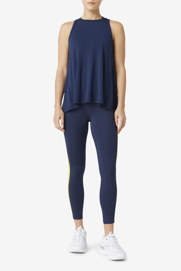 Fila UK Navy Fi-Lux Open Back Tank Top