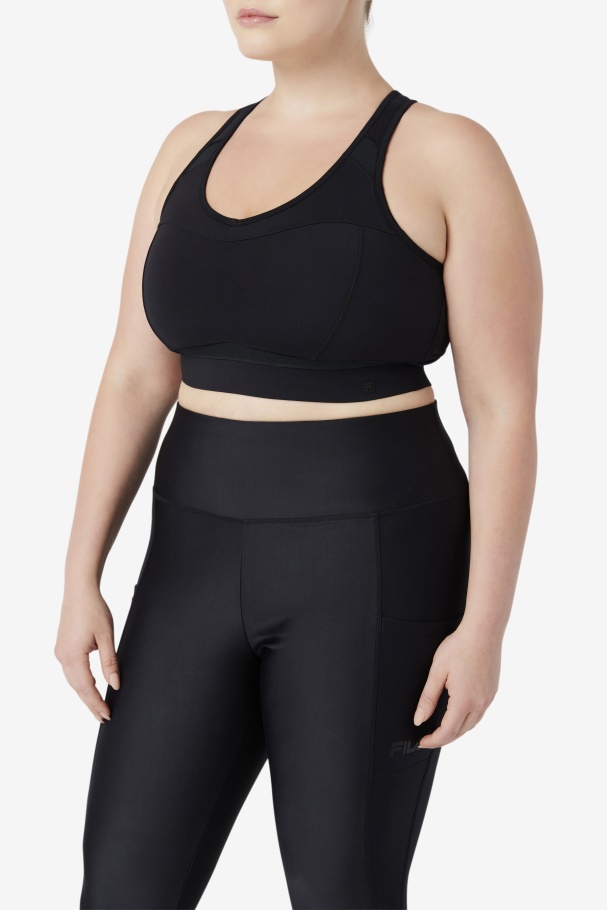Fila UK Uplift Racerback Sports Bra Black
