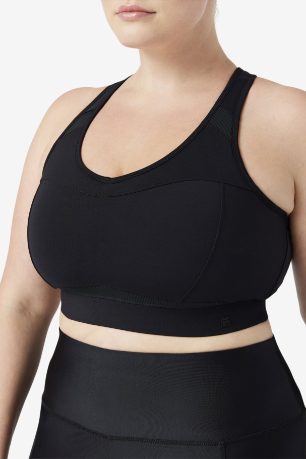 Fila UK Uplift Racerback Sports Bra Black