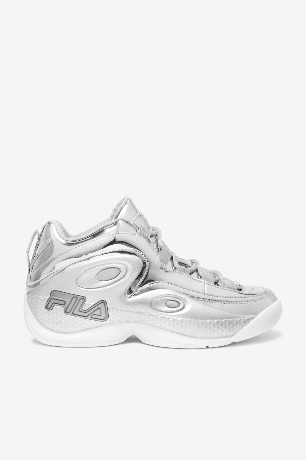 Metallic Silver Fila UK Grant Hill 3 Metallic