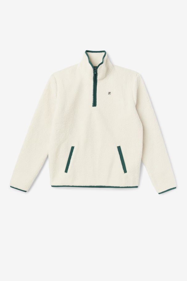 Fila UK Kyomi Quarter Zip Pullover Tofu/Forest Biome