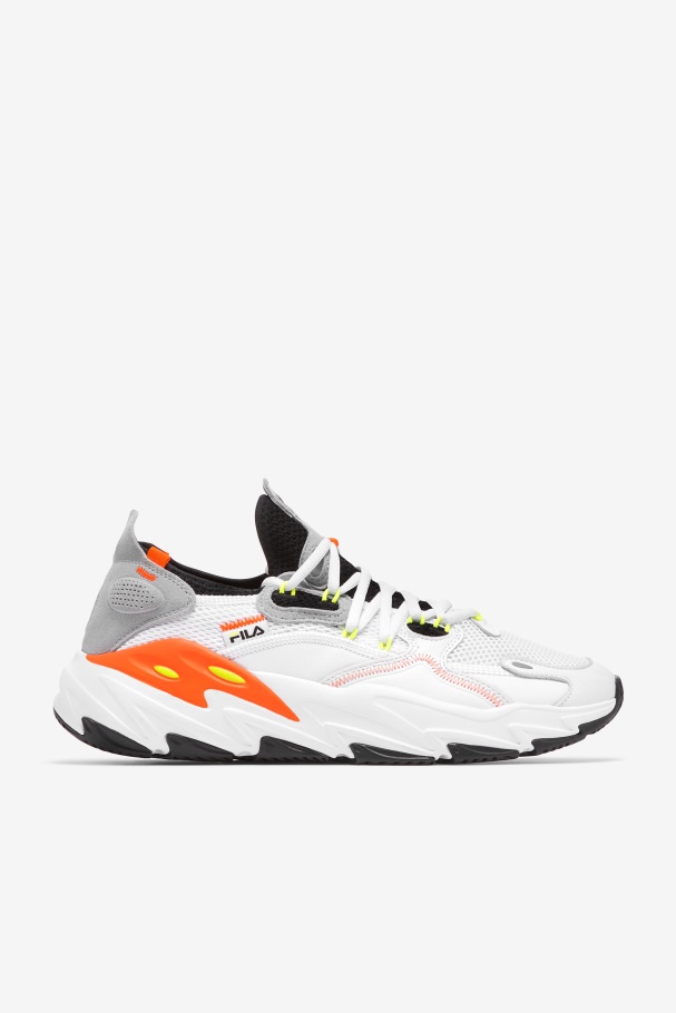 White/Black/Orange Men's Ray Tacer Evo 2 Fila UK