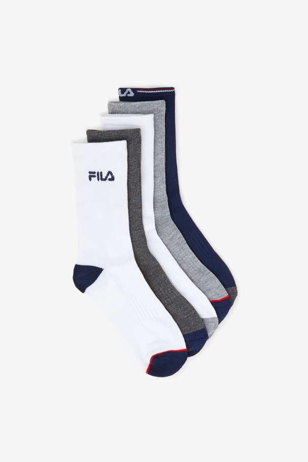 Fila UK Multi Kids' Crew Sock 6-Pack