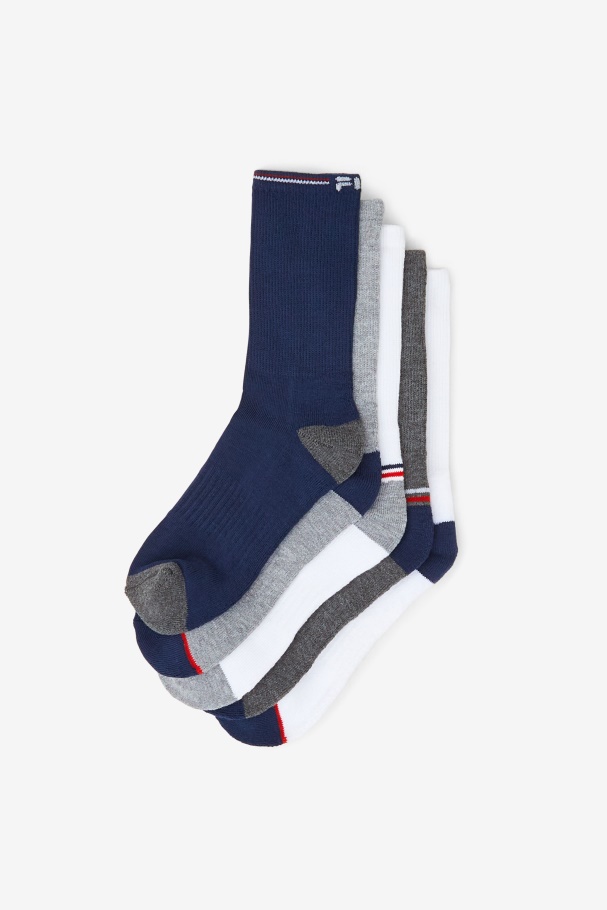 Fila UK Multi Kids\' Crew Sock 6-Pack