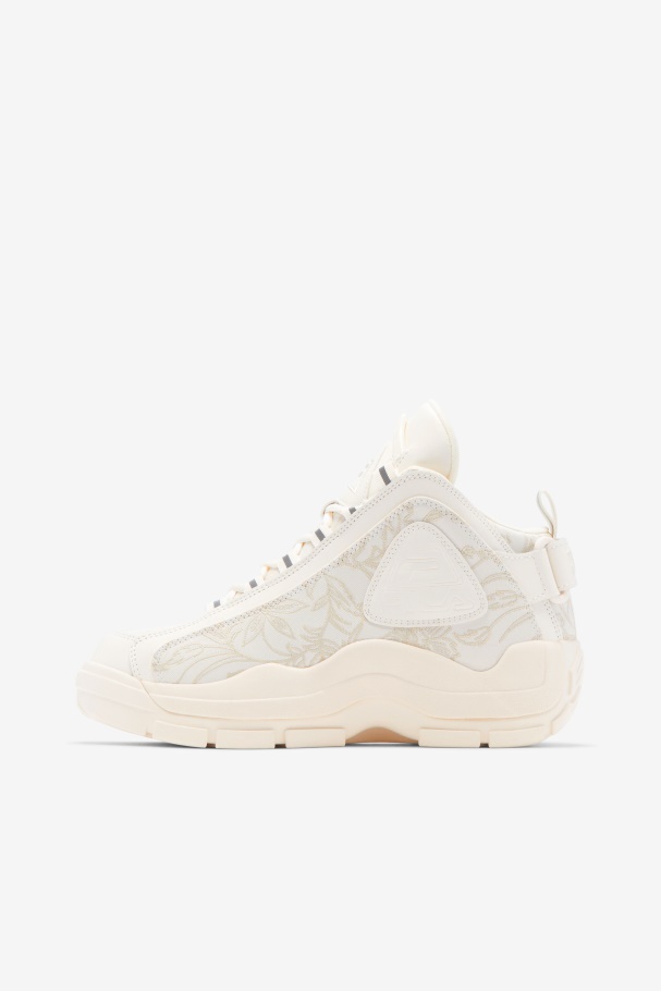 Women\'s Grant Hill 2 Floral Jacquard Gardenia/Turtledove Fila UK