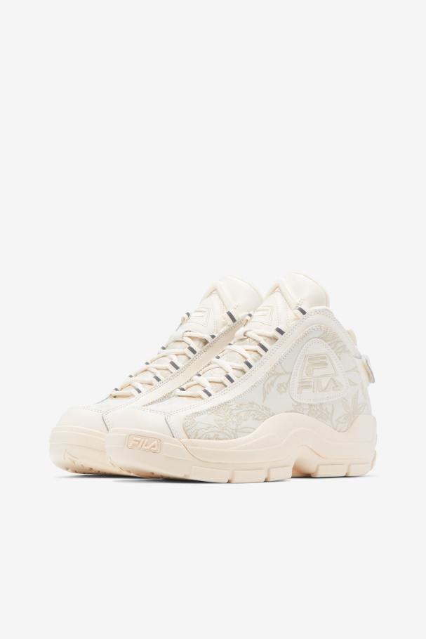 Women\'s Grant Hill 2 Floral Jacquard Gardenia/Turtledove Fila UK