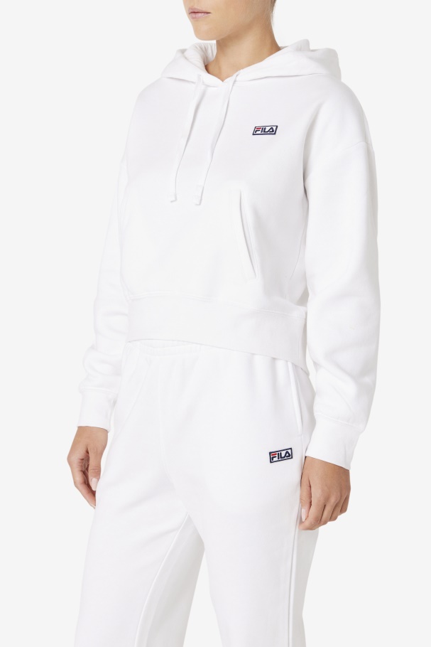 White Marina Hoodie Fila UK