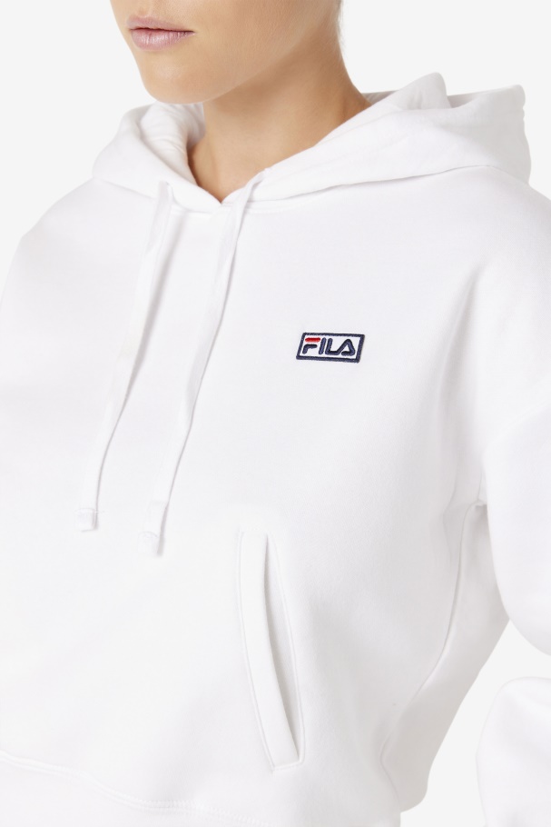 White Marina Hoodie Fila UK