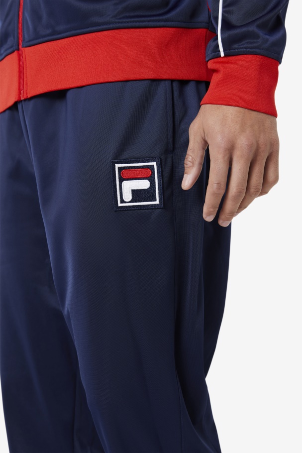 Navy/Red/White Fila UK Wayan Track Pant