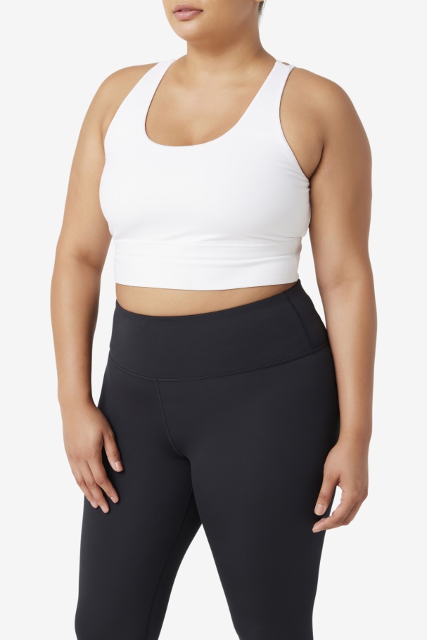 Uplift Cross Back Bra Top Fila UK White
