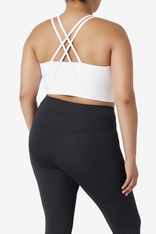 Uplift Cross Back Bra Top Fila UK White