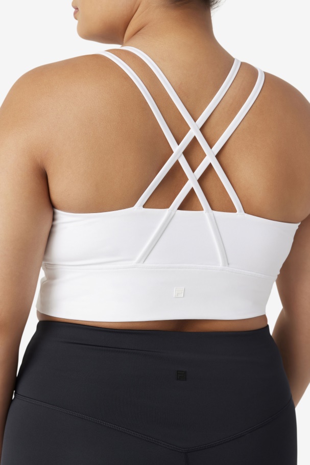 Uplift Cross Back Bra Top Fila UK White