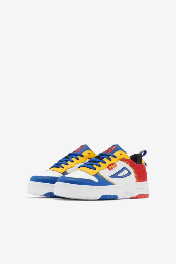 Fila UK Big Kids\' Lnx-100 Chain Stitch Black/Red/Blue