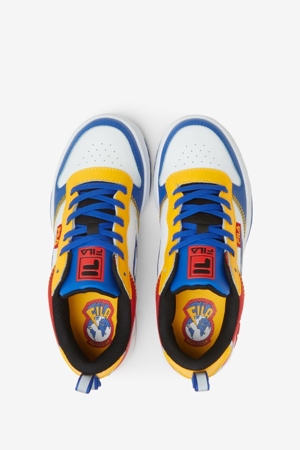 Fila UK Big Kids\' Lnx-100 Chain Stitch Black/Red/Blue