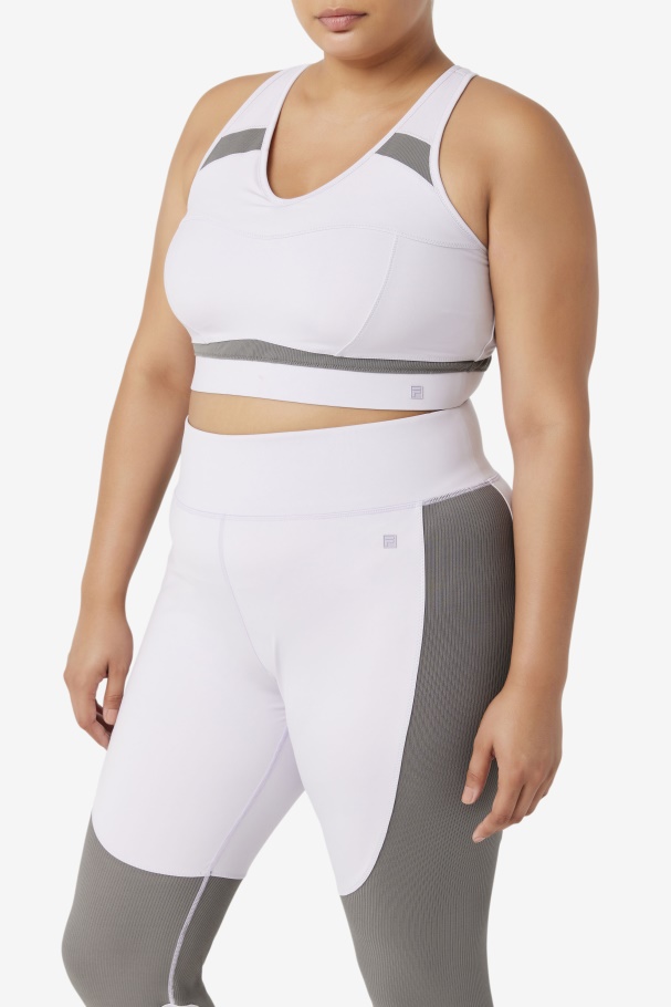 Lavender Blue/Gargoyle Uplift Racerback Sports Bra Fila UK