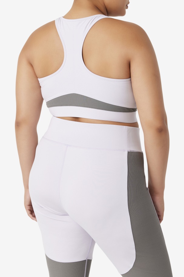 Lavender Blue/Gargoyle Uplift Racerback Sports Bra Fila UK