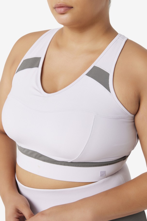 Lavender Blue/Gargoyle Uplift Racerback Sports Bra Fila UK