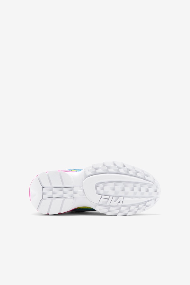 Fila UK Big Kids\' Disruptor 2 Exp Yellow/Atomic Blue/Pink