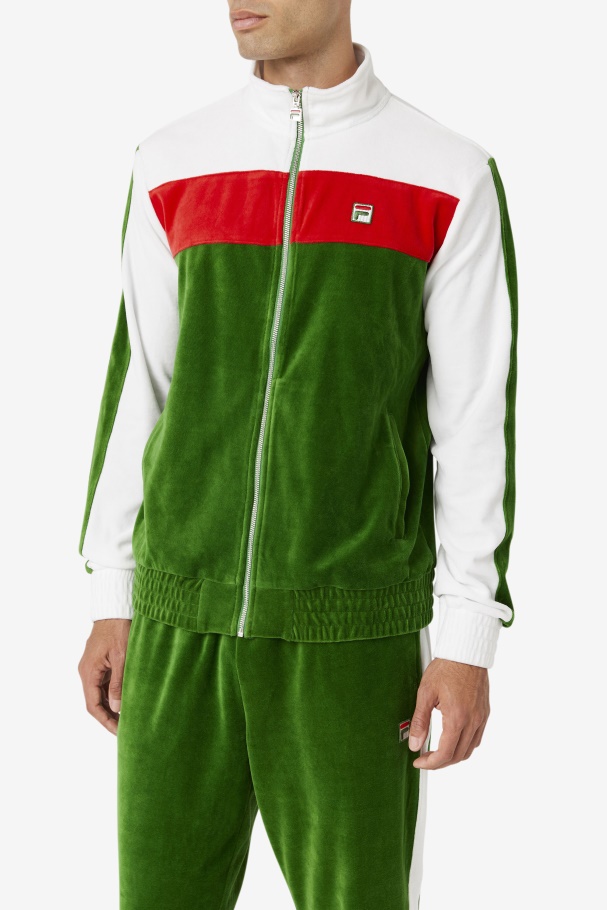 Brice Velour Jacket Formal Garden/White/Red Fila UK