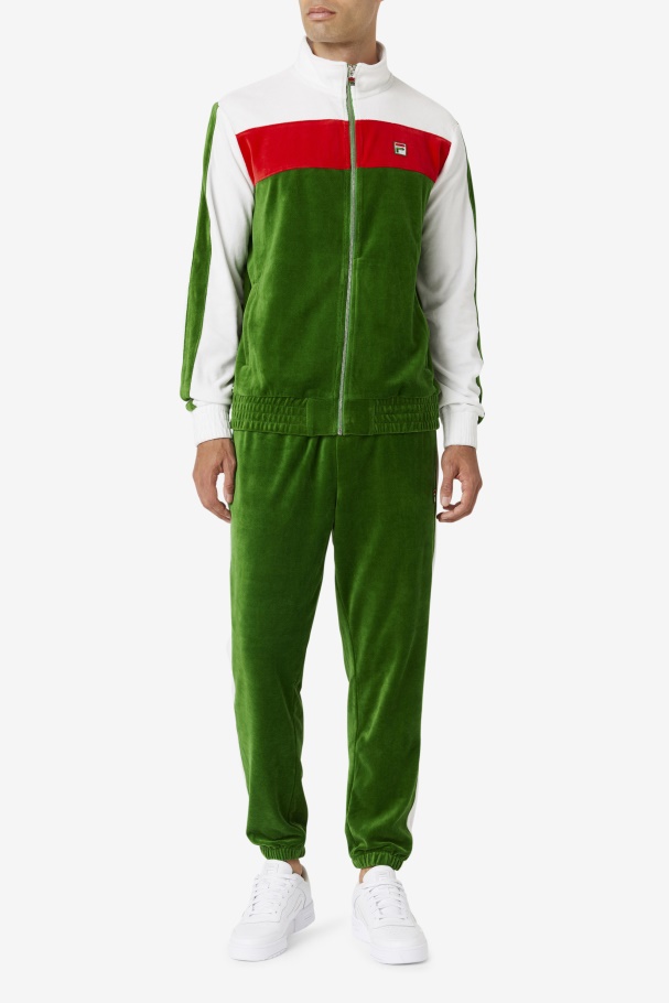 Brice Velour Jacket Formal Garden/White/Red Fila UK