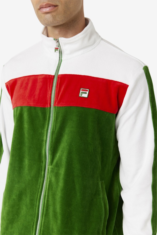 Brice Velour Jacket Formal Garden/White/Red Fila UK