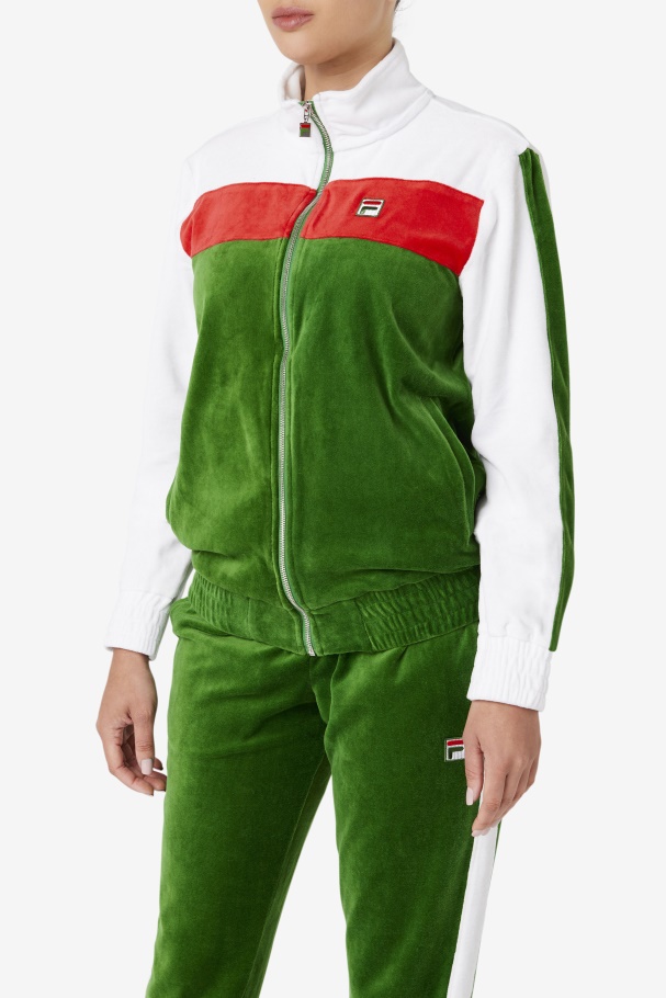 Brice Velour Jacket Formal Garden/White/Red Fila UK