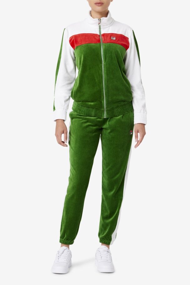 Brice Velour Jacket Formal Garden/White/Red Fila UK