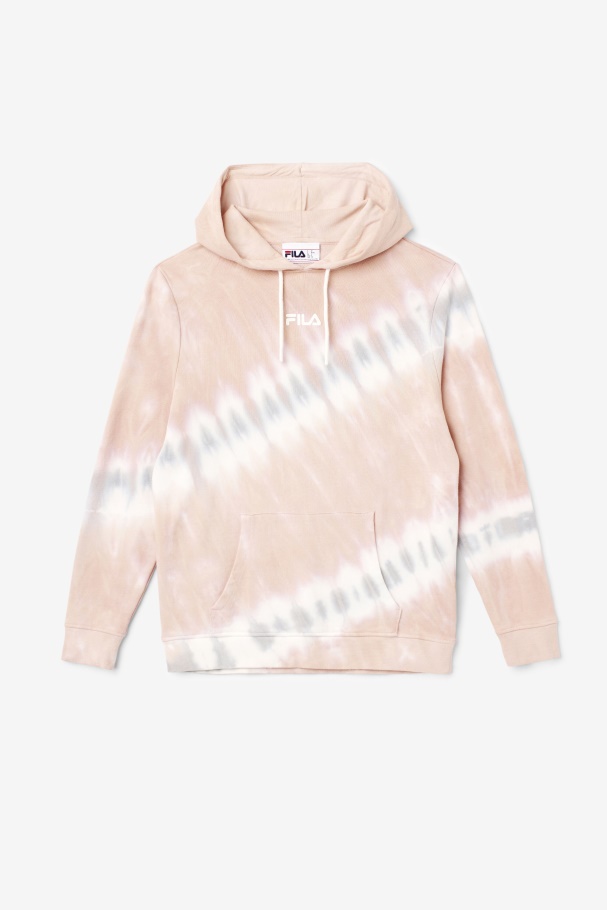 Fila UK Aerolynn Tie Dye Hoodie Gardenia/White/Belgian Block