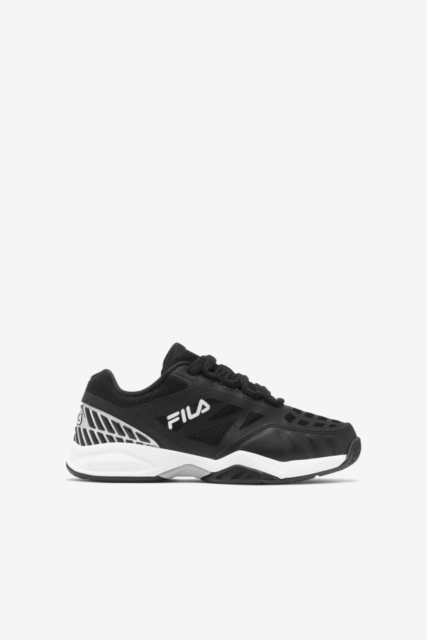 Kids' Axilus Jr Fila UK Black/White/Metallic Silver