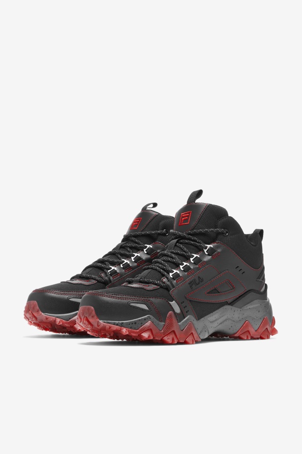 Men\'s Oakmont Tr Mid Black/Red Fila UK