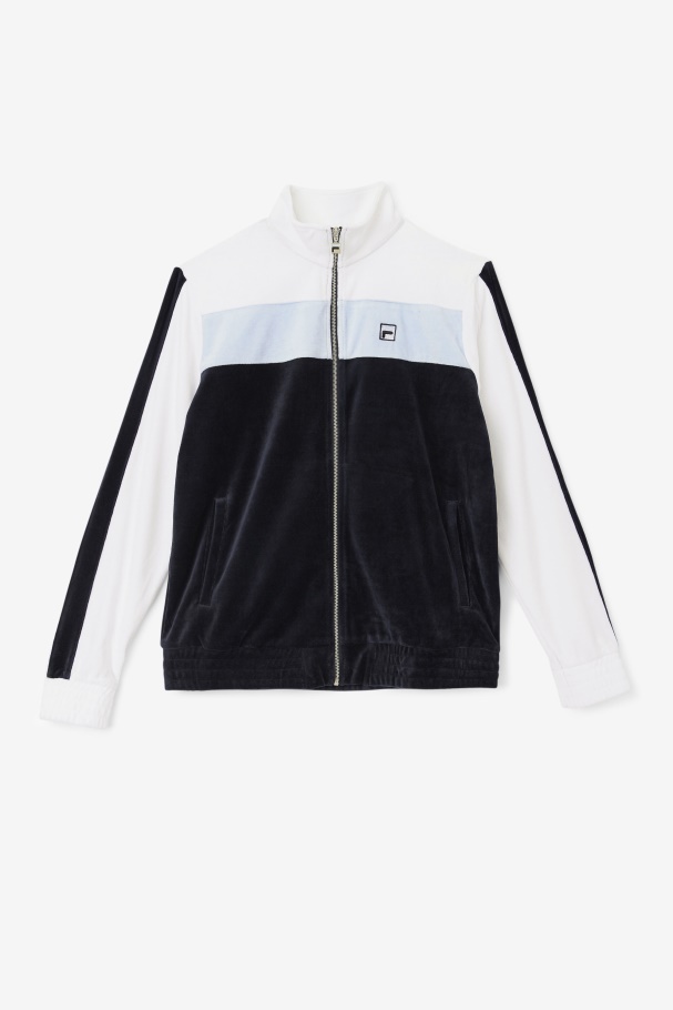 Black/White/Skyway Brice Velour Jacket Fila UK