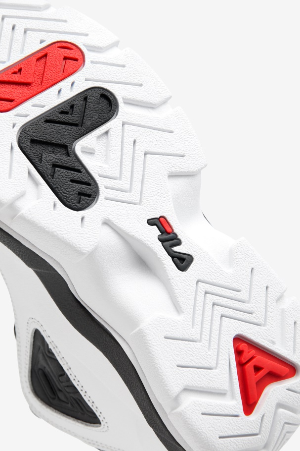 White/Black/Red Fila UK big kids\' Grant Hill 2