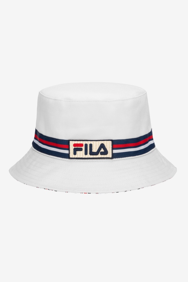 reversible bucket hat White Fila UK