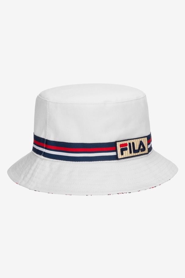 reversible bucket hat White Fila UK