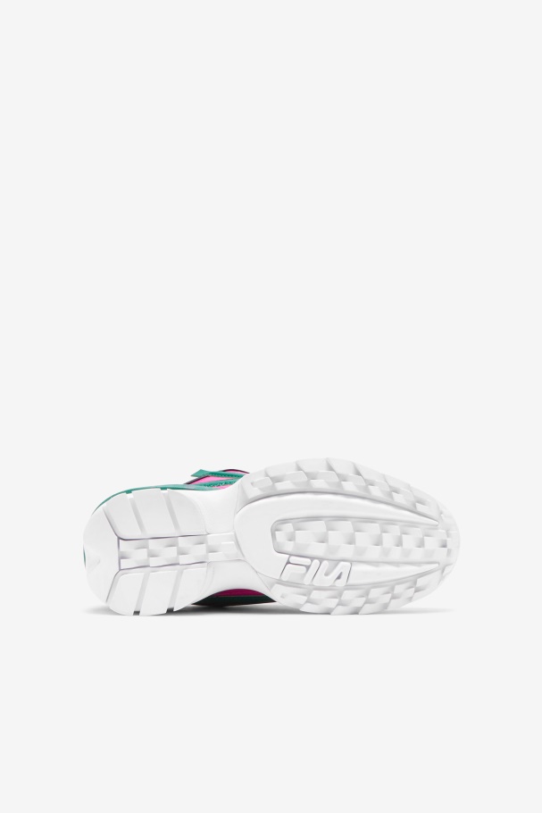 Fila UK Big Kids\' Disruptor 2 EXP Pink Glo/Green/Gold