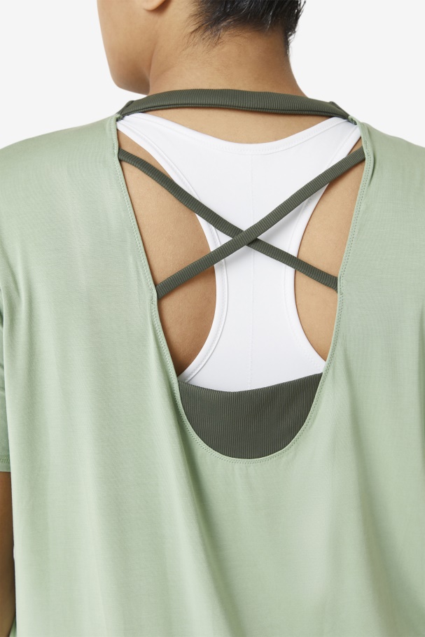 Fi-Lux Short Sleeve Top Basil/Thyme Fila UK