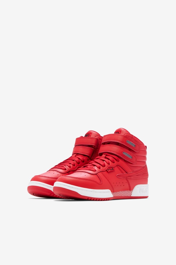 Big Kids\' F-14 Red/White/Black Fila UK