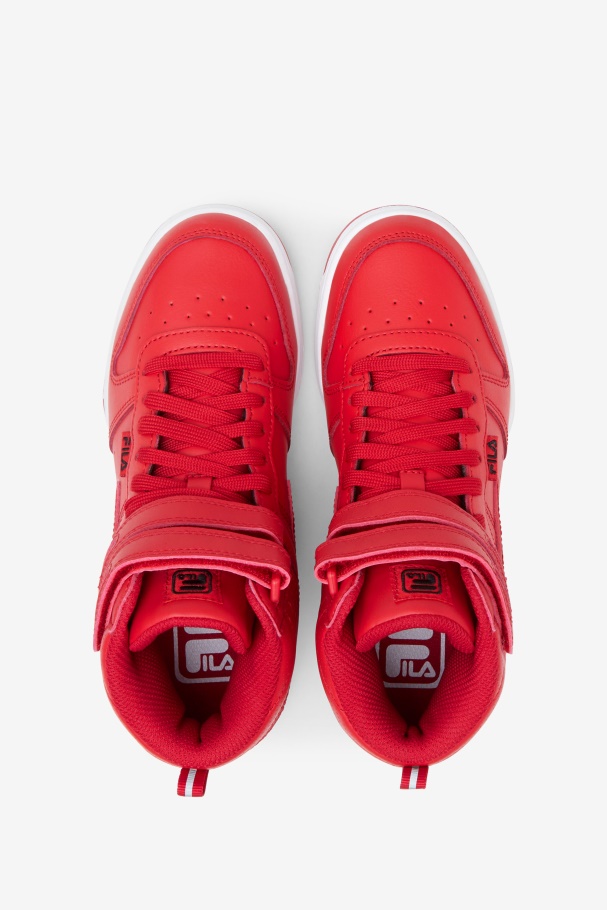 Big Kids\' F-14 Red/White/Black Fila UK