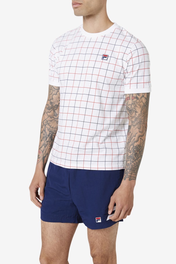 Fila UK White/Red/Navy Casbian Crew