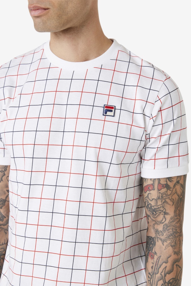 Fila UK White/Red/Navy Casbian Crew