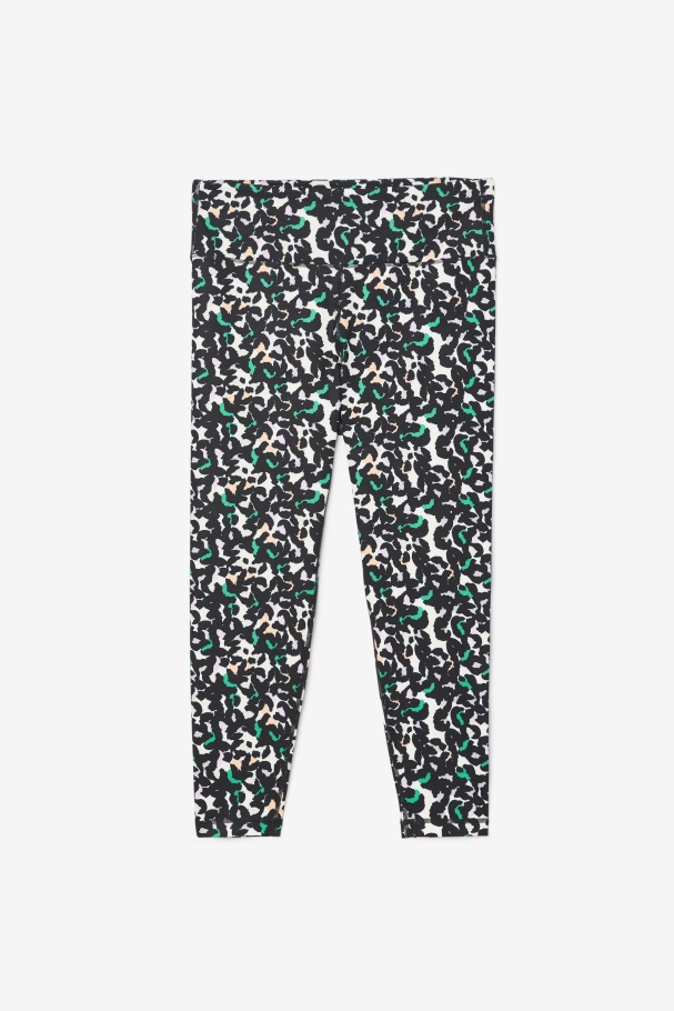 Forza Sleek 7/8 Leggings Fila UK Black Animal Print