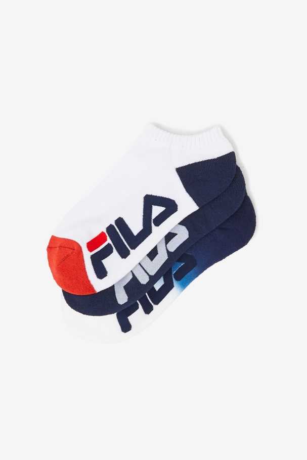 Fila UK Navy Women\'s Dip Dye No Show Sock 3-Pack