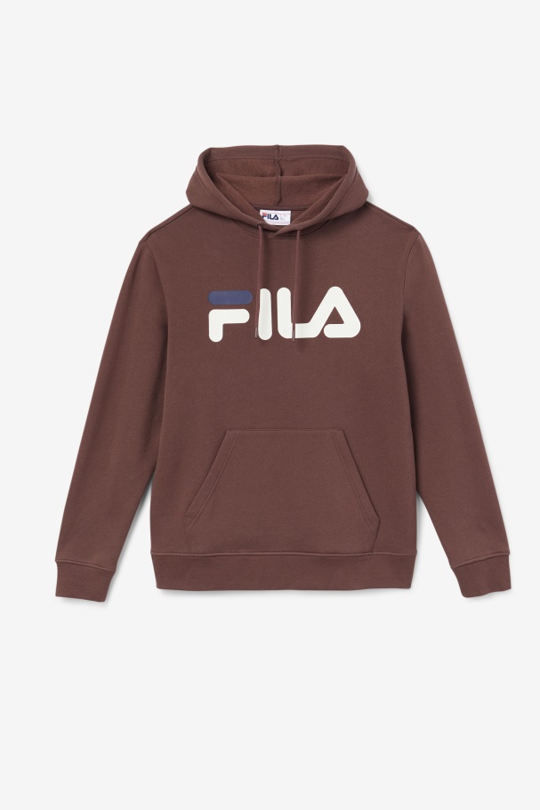 Brown Stone/Egret/Navy Fila UK Samari Hoodie