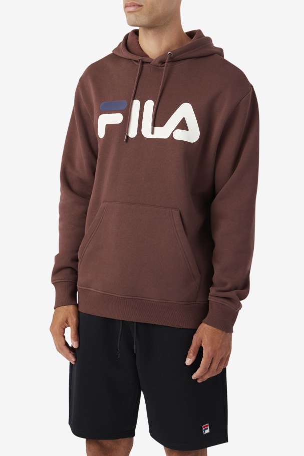 Brown Stone/Egret/Navy Fila UK Samari Hoodie