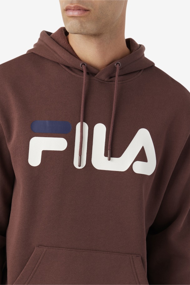Brown Stone/Egret/Navy Fila UK Samari Hoodie