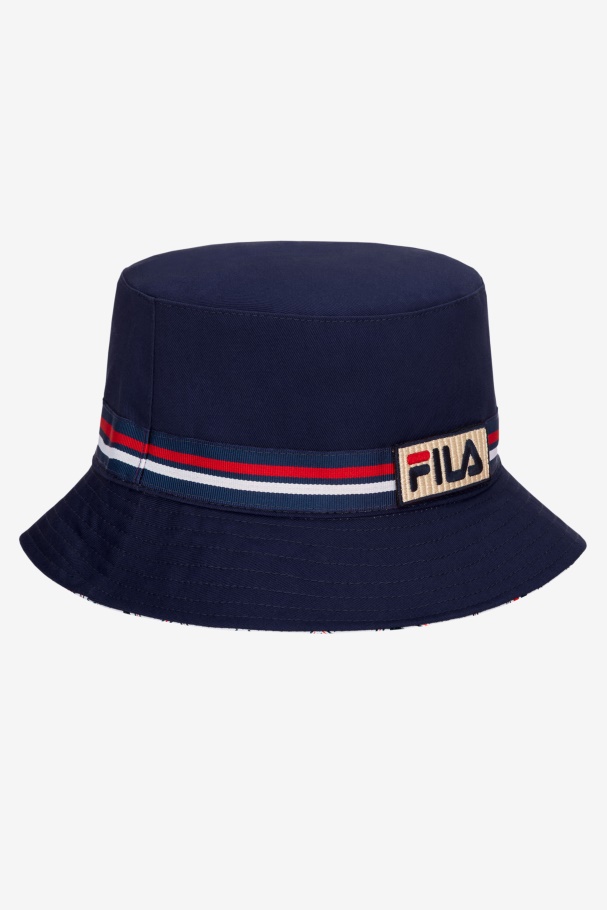 Peacoat Fila UK reversible bucket hat